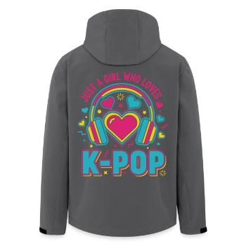 Just a girl, das koreanische K-Pop-Musik liebt - Recycelte Männer Softshell-Jacke von Stanley/Stella - Schwarz - Hinten - AI Model Male 185 light (185cm)