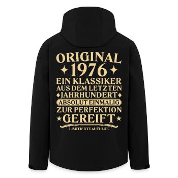 Classique original de 1976 Siècle passé - Veste softshell homme en polyester recyclé Stanley/Stella - noir - Dos - AI Model Male 185 light (185cm)