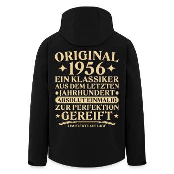 Classique original de 1956 Siècle passé - Veste softshell homme en polyester recyclé Stanley/Stella - noir - Dos - AI Model Male 185 light (185cm)