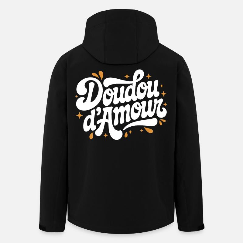 Doudou d’Amour - Veste softshell homme en polyester recyclé Stanley/Stella - noir