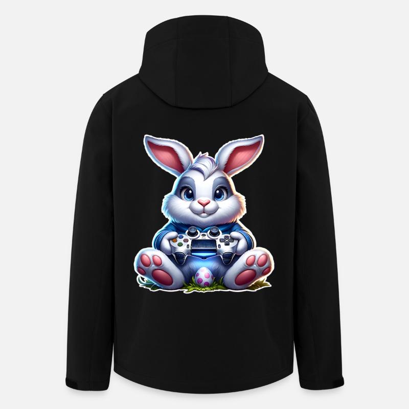 Easter Bunny Gaming Gamer - Men’s Recycled Softshell Jacket by Stanley/Stella - black