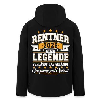Retraités 2026 - Une légende quitte le site - Veste softshell homme en polyester recyclé Stanley/Stella - noir - Dos - AI Model Male 185 light (185cm)
