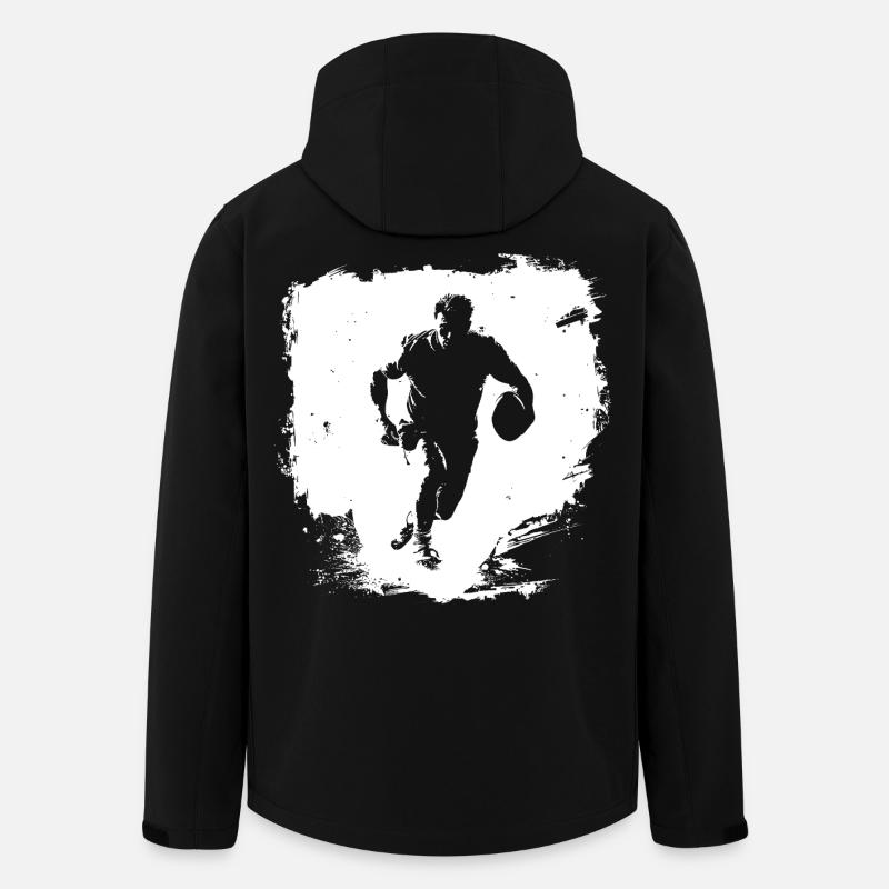 Rugby Streetart - Recycelte Männer Softshell-Jacke von Stanley/Stella - Schwarz