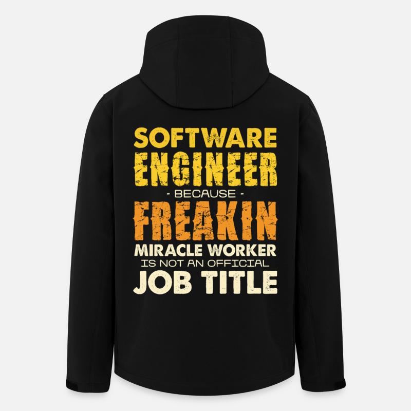 Software Engineer Freakin Miracle Worker - Men’s Recycled Softshell Jacket by Stanley/Stella - black