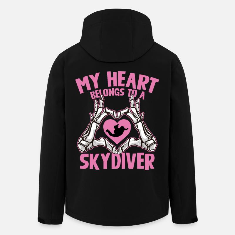 Mon cœur appartient au parachutiste - Veste softshell homme en polyester recyclé Stanley/Stella - noir
