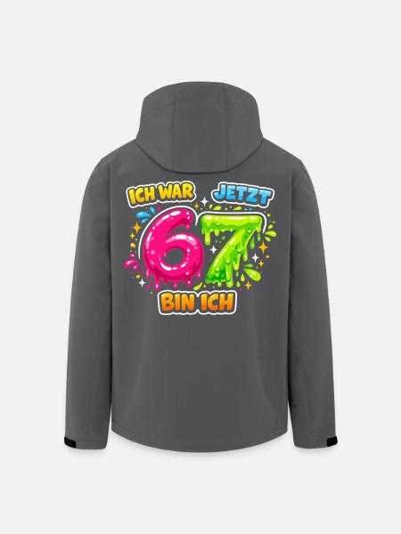 67 Six Meme Seven Génération Alpha - Veste softshell homme en polyester recyclé Stanley/Stella - noir