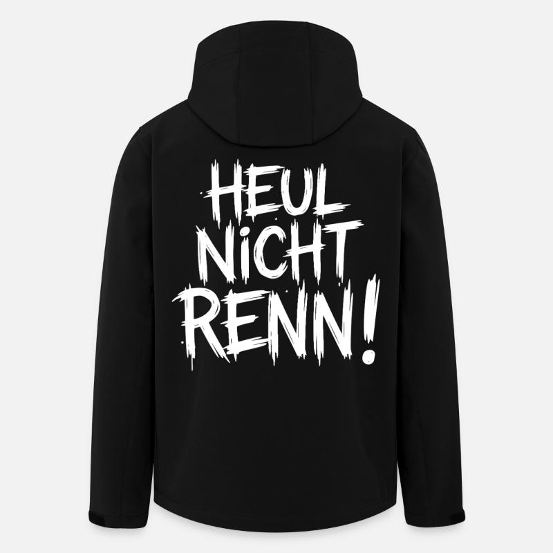 Heul nicht Renn! - Recycelte Männer Softshell-Jacke von Stanley/Stella - Schwarz