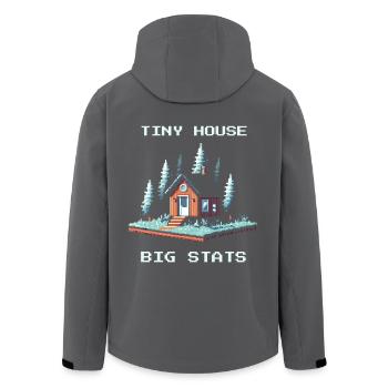 Tiny House, Grandes Valeurs | Minimalisme - Veste softshell homme en polyester recyclé Stanley/Stella - noir - Dos - AI Model Male 185 light (185cm)