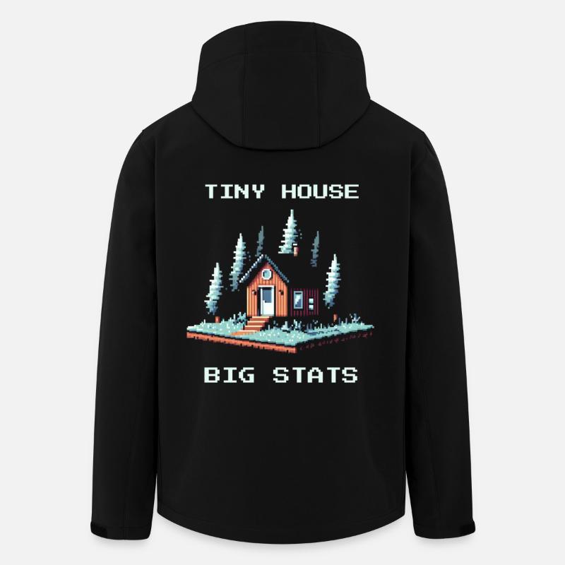 Tiny House, Big Values | Minimalism - Men’s Recycled Softshell Jacket by Stanley/Stella - black