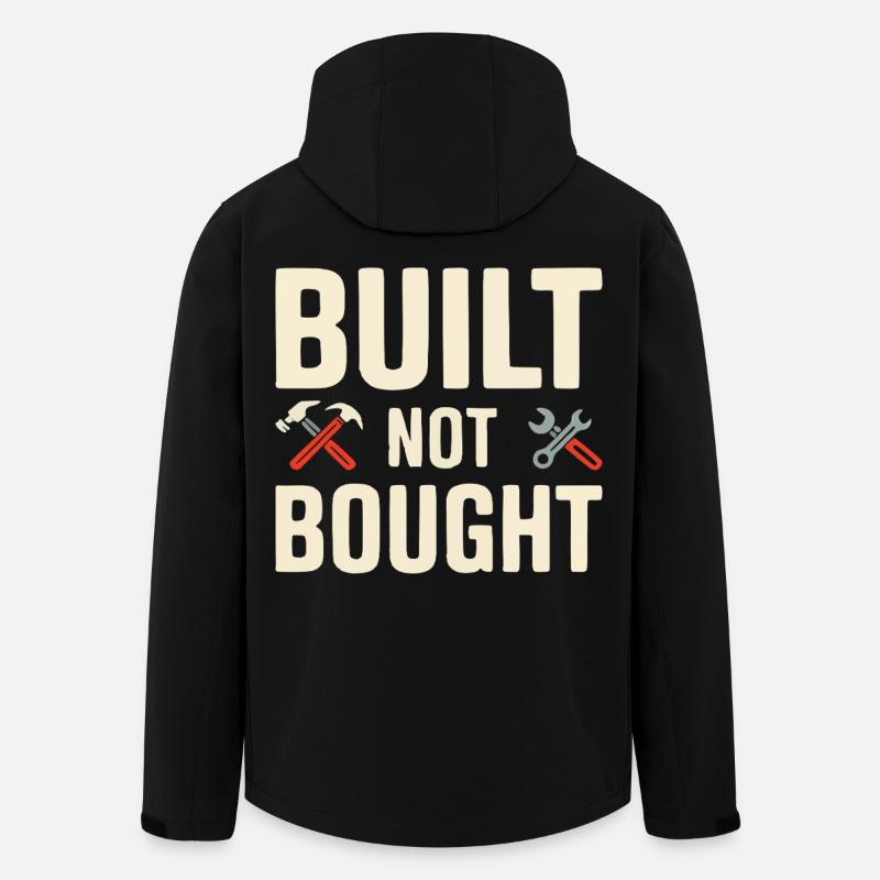 Built Not Bought Maker Statement - Recycelte Männer Softshell-Jacke von Stanley/Stella - Schwarz