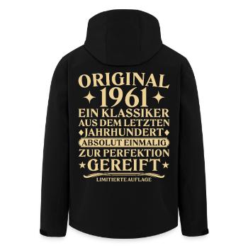 Classique original de 1961 Siècle passé - Veste softshell homme en polyester recyclé Stanley/Stella - noir - Dos - AI Model Male 185 light (185cm)