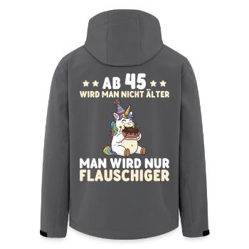 Licorne pour 45 ans – On devient encore plus duveteux - Veste softshell homme en polyester recyclé Stanley/Stella - noir - Dos - AI Model Male 185 light (185cm)