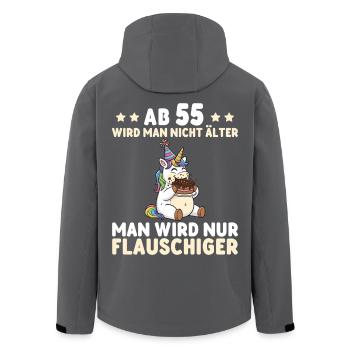 Licorne pour 55 ans – On devient encore plus duveteux - Veste softshell homme en polyester recyclé Stanley/Stella - noir - Dos - AI Model Male 185 light (185cm)