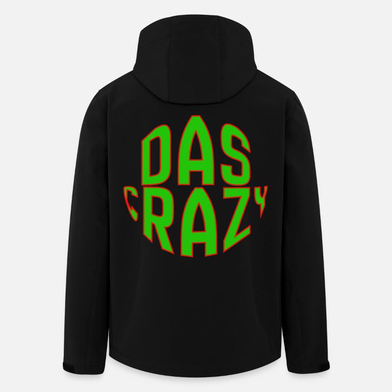 Das Crazy Grüne Comic-Schrift Design - Recycelte Männer Softshell-Jacke von Stanley/Stella - Schwarz