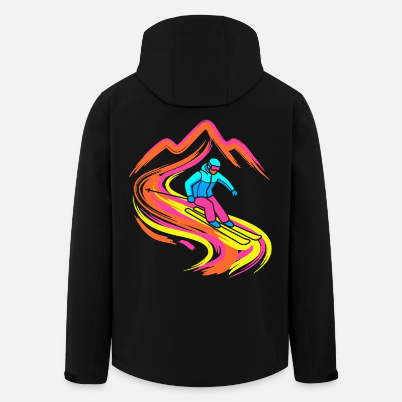 Skifahrer - Recycelte Männer Softshell-Jacke von Stanley/Stella - Schwarz