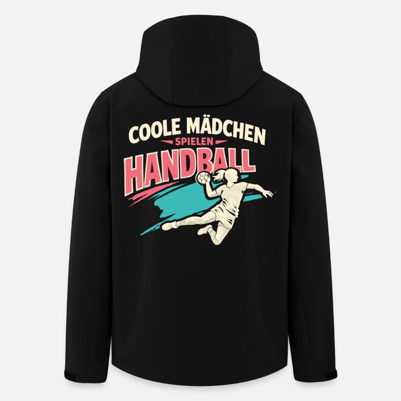 Cute Handball Player Gift Girl - Men’s Recycled Softshell Jacket by Stanley/Stella - black