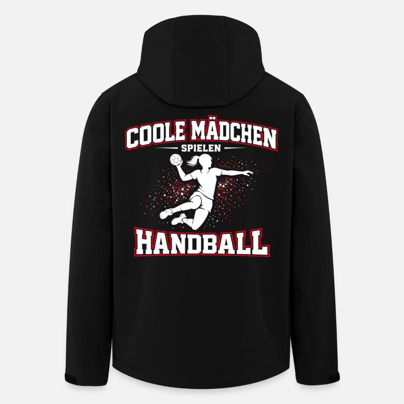 Handball Mädchen Spruch Geschenk - Recycelte Männer Softshell-Jacke von Stanley/Stella - Schwarz