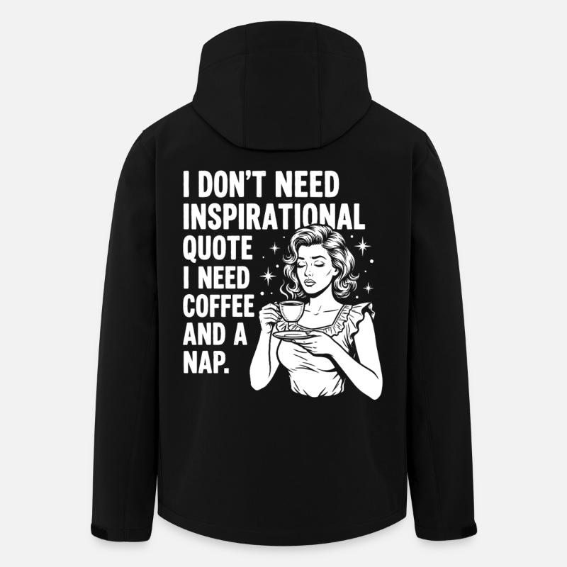 Echte Kaffeeliebe Nickerchen Statement - Recycelte Männer Softshell-Jacke von Stanley/Stella - Schwarz