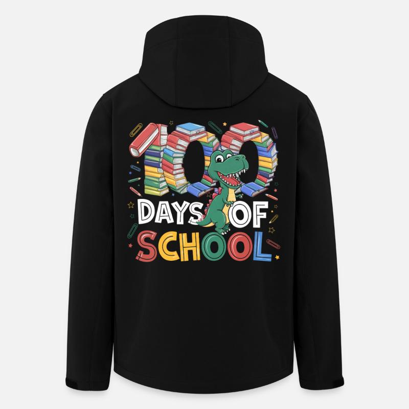 Dino Lernspaß Days of School - Recycelte Männer Softshell-Jacke von Stanley/Stella - Schwarz