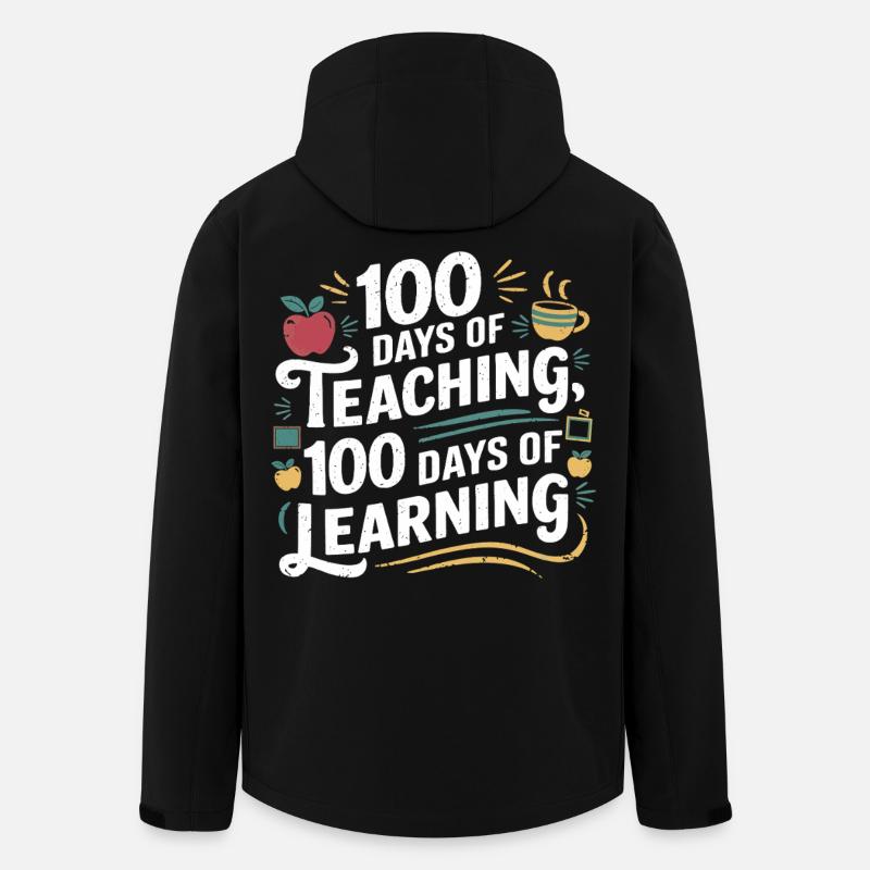 100 jours d’enseignement et d’apprentissage - Veste softshell homme en polyester recyclé Stanley/Stella - noir