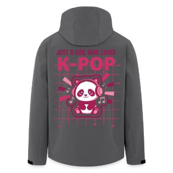 Just a Girl, das K-Pop süße koreanische Musik liebt - Recycelte Männer Softshell-Jacke von Stanley/Stella - Schwarz - Hinten - AI Model Male 185 light (185cm)