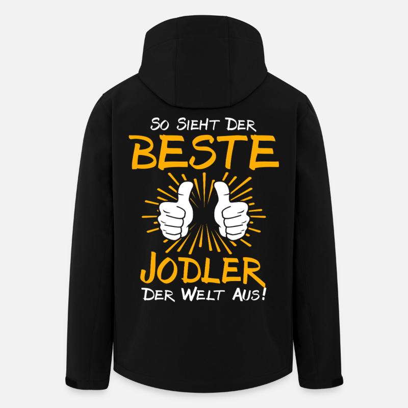 Yodelling Gift Idea - Men’s Recycled Softshell Jacket by Stanley/Stella - black