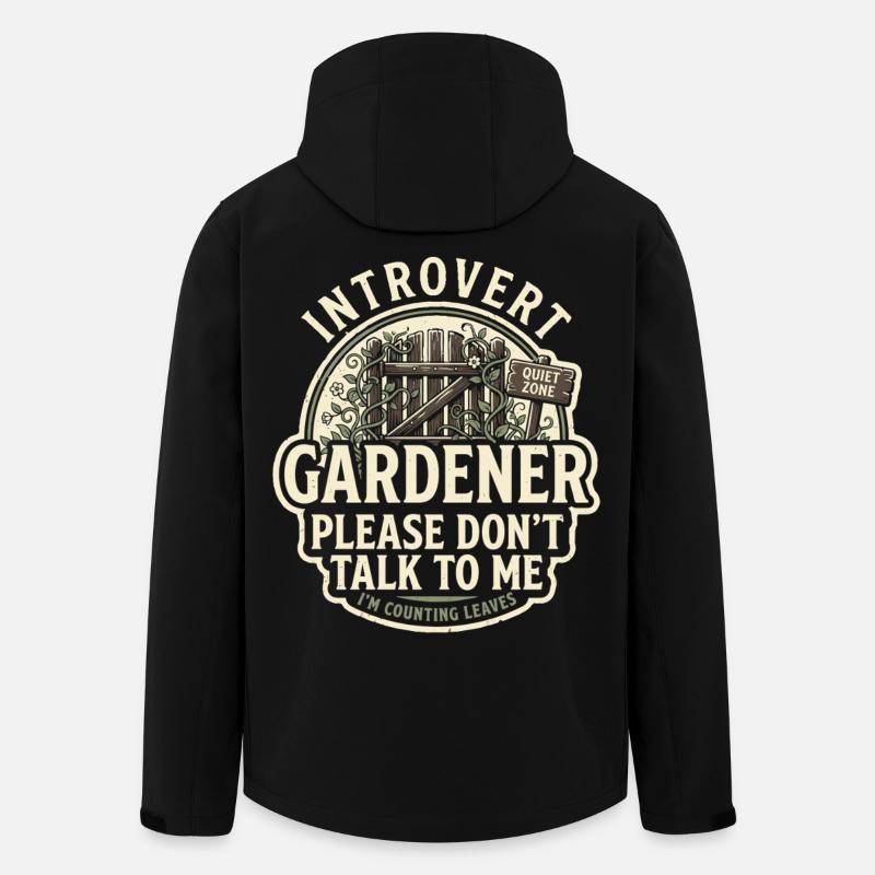 Introvert Gärtner Bitte Nicht Ansprechen - Recycelte Männer Softshell-Jacke von Stanley/Stella - Schwarz