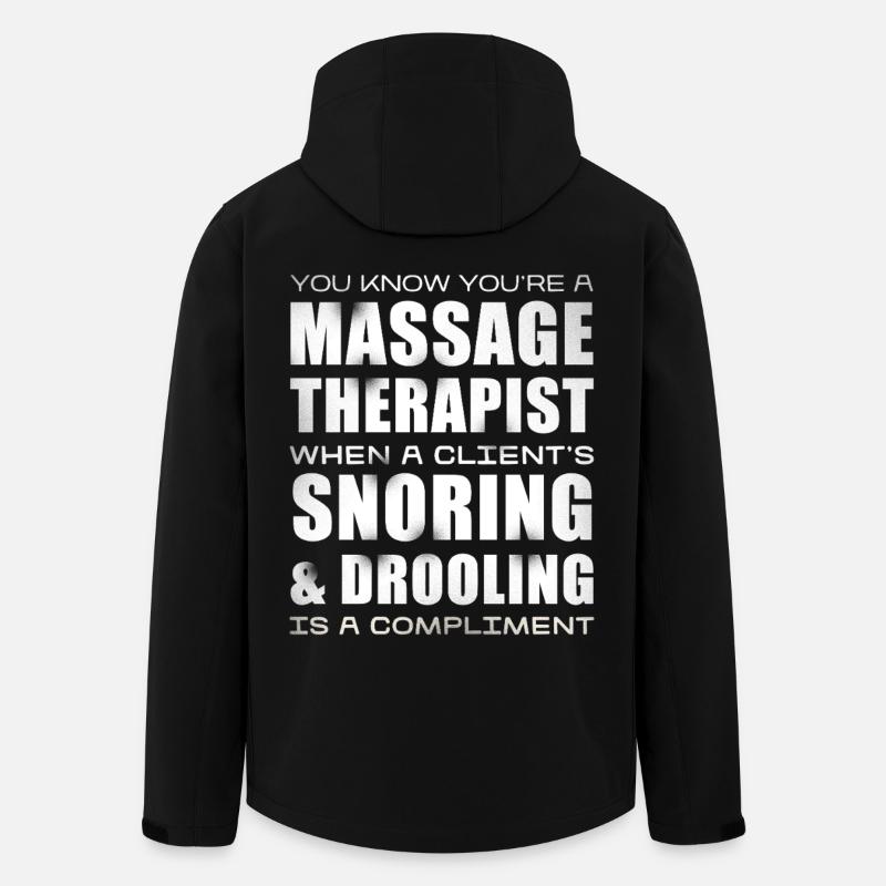 Expression humoristique de masseur - Veste softshell homme en polyester recyclé Stanley/Stella - noir