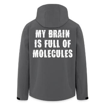 Un cerveau plein de molécules - Veste softshell homme en polyester recyclé Stanley/Stella - noir - Dos - AI Model Male 185 light (185cm)