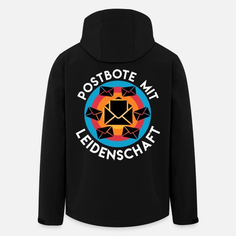 POSTBOTE MIT LEIDENSCHAFT Briefträger Lustiges - Recycelte Männer Softshell-Jacke von Stanley/Stella - Schwarz