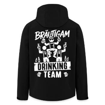 T-shirt de fête de garçon Hommes Grondement de fête de garçon - Veste softshell homme en polyester recyclé Stanley/Stella - noir - Dos - AI Model Male 185 light (185cm)