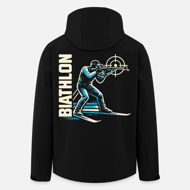 Biathlon Passion Lover Gift - Men’s Recycled Softshell Jacket by Stanley/Stella - black