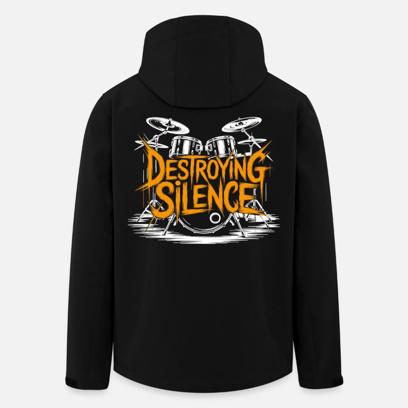 Drummer Drumset Design - Men’s Recycled Softshell Jacket by Stanley/Stella - black