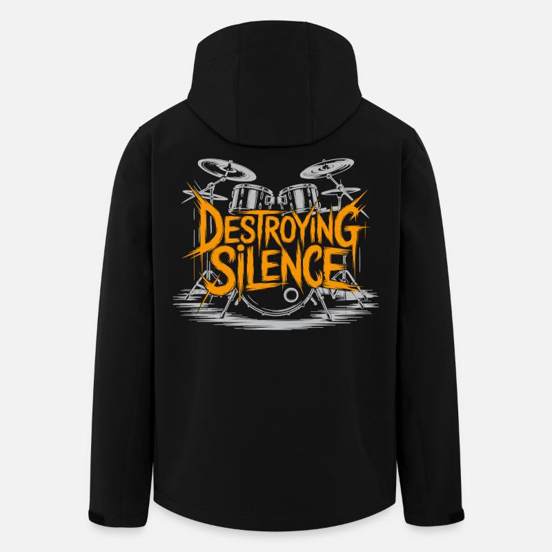 Drummer Drumset Design - Men’s Recycled Softshell Jacket by Stanley/Stella - black