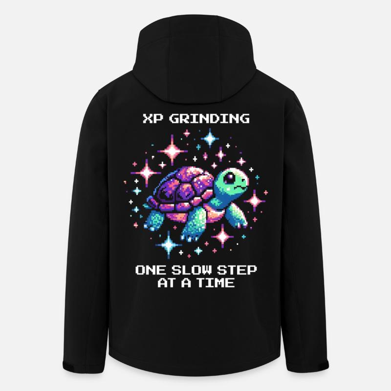 XP grinden | Schildkröte - Recycelte Männer Softshell-Jacke von Stanley/Stella - Schwarz
