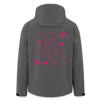 Kpop Musique coréenne Doigts mignons Cœur Amour Corée - Veste softshell homme en polyester recyclé Stanley/Stella - noir - Dos - AI Model Male 185 light (185cm)