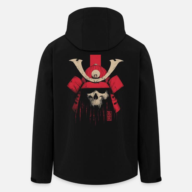 Blutroter Samurai Schädel - Recycelte Männer Softshell-Jacke von Stanley/Stella - Schwarz