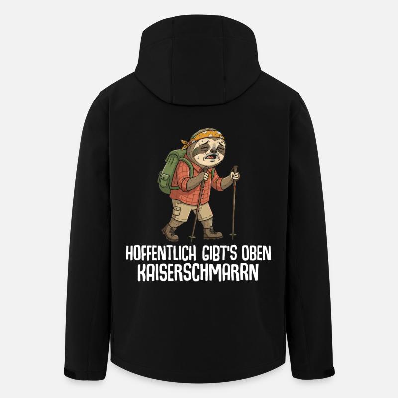 Wandern Hoffentlich gibts oben Kaiserschmarrn - Recycelte Männer Softshell-Jacke von Stanley/Stella - Schwarz