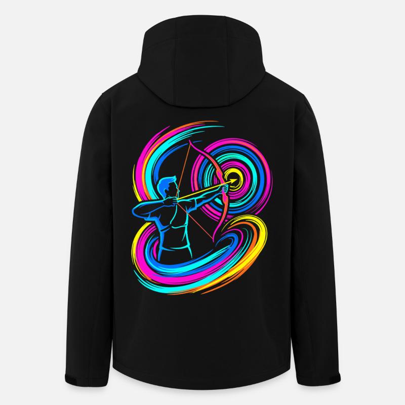 Bogenschießen - Recycelte Männer Softshell-Jacke von Stanley/Stella - Schwarz