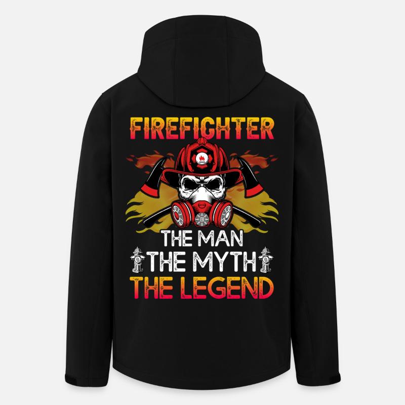 Feuerwehr - Recycelte Männer Softshell-Jacke von Stanley/Stella - Schwarz
