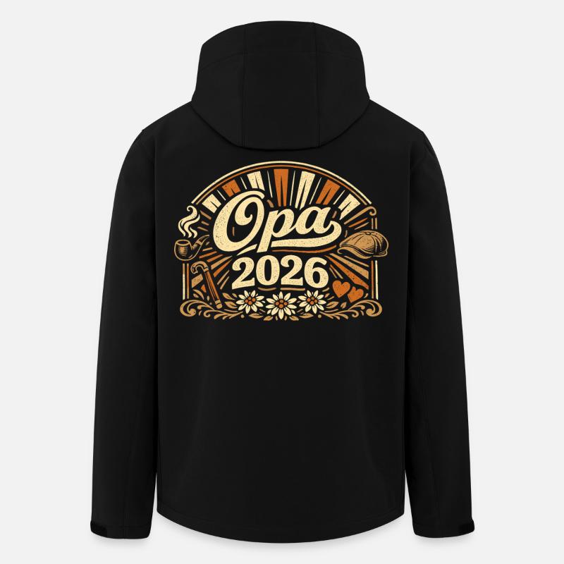 Opa 2026 Loading Geschenk  - Recycelte Männer Softshell-Jacke von Stanley/Stella - Schwarz