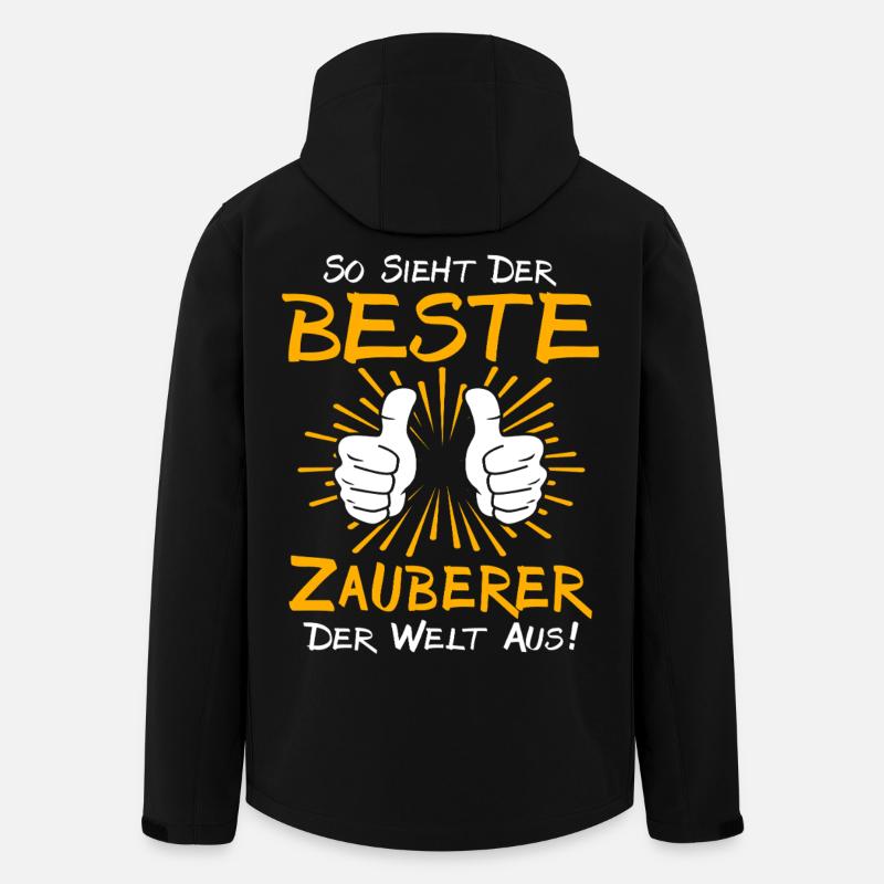 Zauberer Geschenkidee - Recycelte Männer Softshell-Jacke von Stanley/Stella - Schwarz