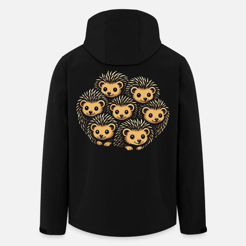 Bande de Hérissons Mignons - Veste softshell homme en polyester recyclé Stanley/Stella - noir