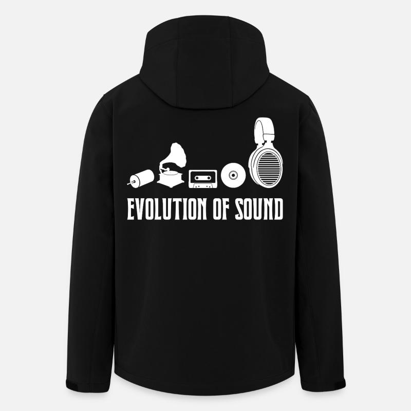 Evolution Of Sound Audiophile Music - Men’s Recycled Softshell Jacket by Stanley/Stella - black