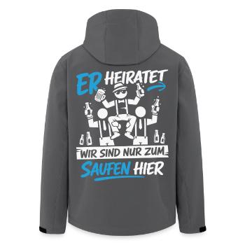 T-shirt homme de la fête de garçon Costume de la fête de garçon - Veste softshell homme en polyester recyclé Stanley/Stella - noir - Dos - AI Model Male 185 light (185cm)