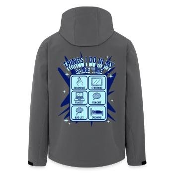 Choses que je fais pendant mon temps libre Kpop Saranghae - Veste softshell homme en polyester recyclé Stanley/Stella - noir - Dos - AI Model Male 185 light (185cm)