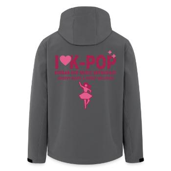 Ich liebe K-Pop, koreanischer Popmusik-Enthusiast Groovy - Recycelte Männer Softshell-Jacke von Stanley/Stella - Schwarz - Hinten - AI Model Male 185 light (185cm)