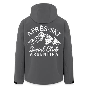 Apres Ski Social Club Argentina - Recycelte Männer Softshell-Jacke von Stanley/Stella - Schwarz - Hinten - AI Model Male 185 light (185cm)