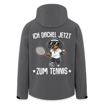 Tennisspieler Ich dackel jetzt zum Tennis - Recycelte Männer Softshell-Jacke von Stanley/Stella - Schwarz - Hinten - AI Model Male 185 light (185cm)