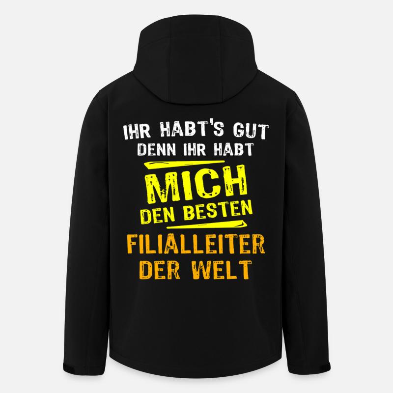 Filialleiter Geschenk - Recycelte Männer Softshell-Jacke von Stanley/Stella - Schwarz